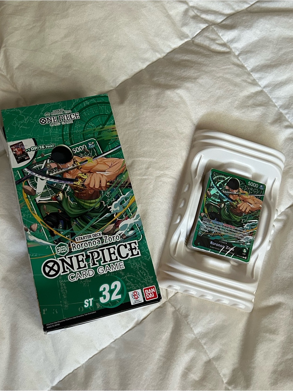 One Piece Card Game Starter Deck Roronoa Zoro - Green. DECK ONLY!